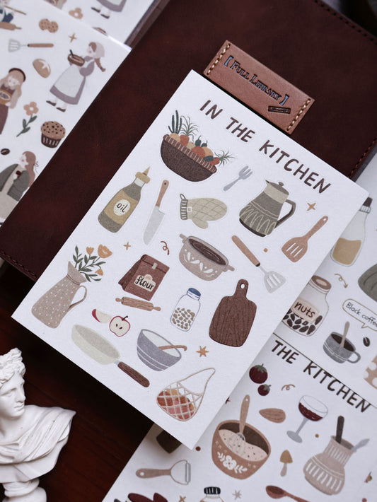 In the kitchen cut die stickers and paper stickers