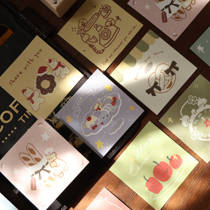 Memories of Time theme light retro handbook sticky notes no glue