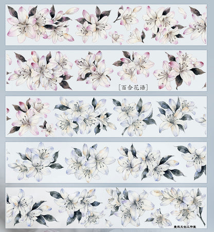 flower language lily Lily Flower Language vintage flower PET and Washi tape – Yier Journal