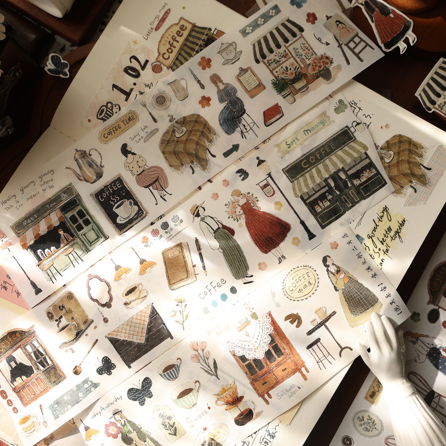 Cream puff tea party Collection Masking Tape | Cute  PET / Washi Tape