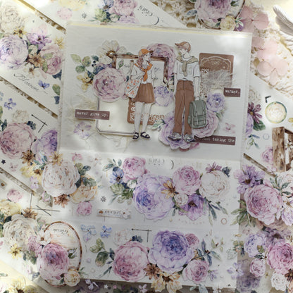 Quotes from Four Seasons vintage flower PET and Washi tape