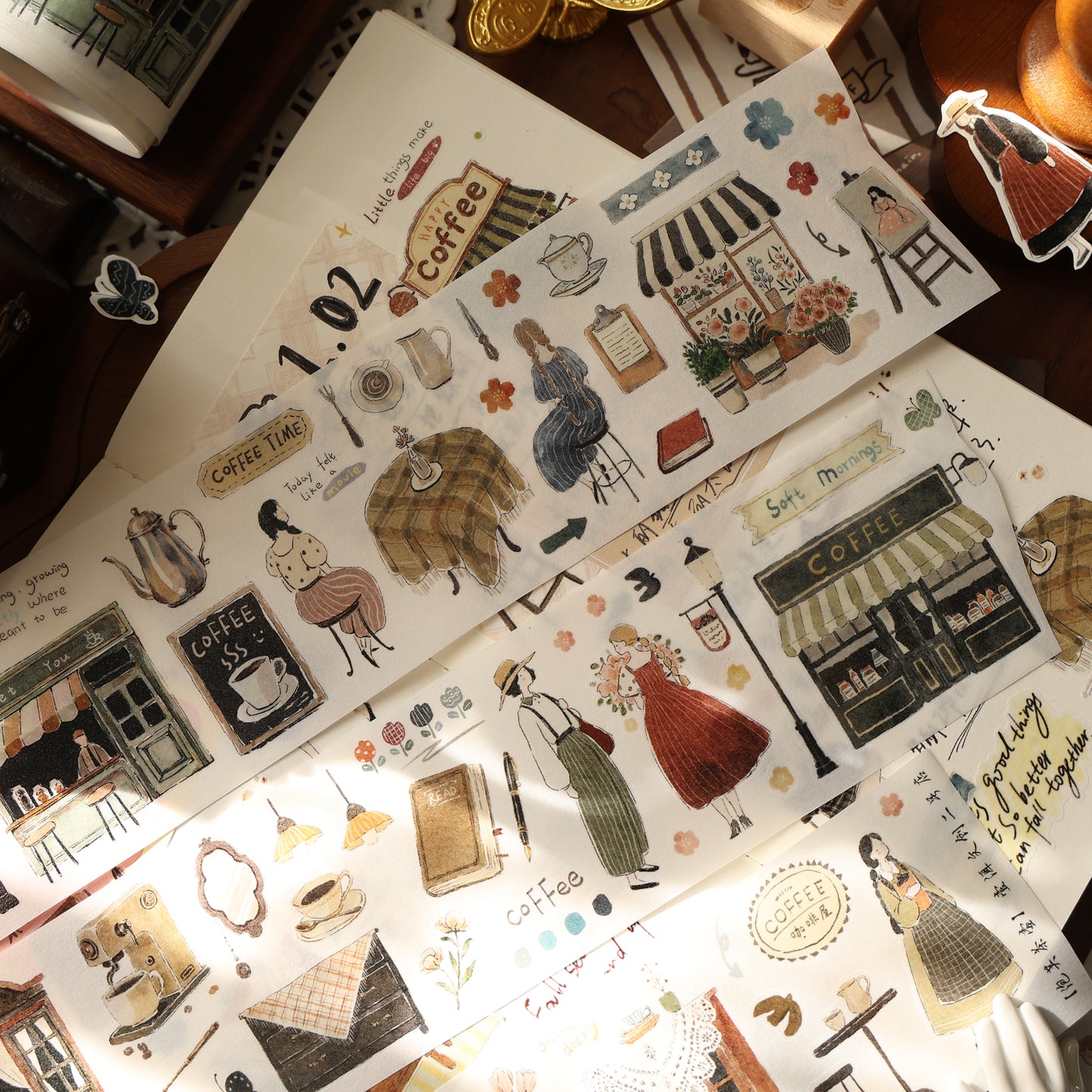 Cream puff tea party Collection Masking Tape | Cute  PET / Washi Tape