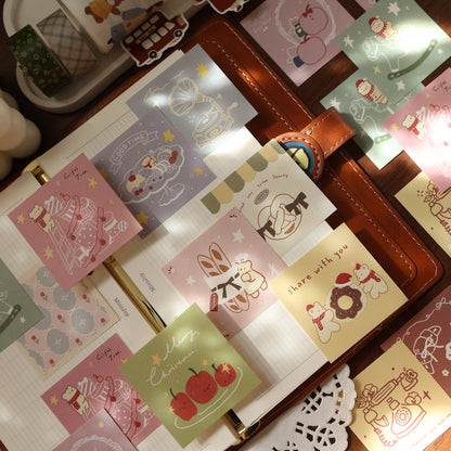 Memories of Time theme light retro handbook sticky notes no glue