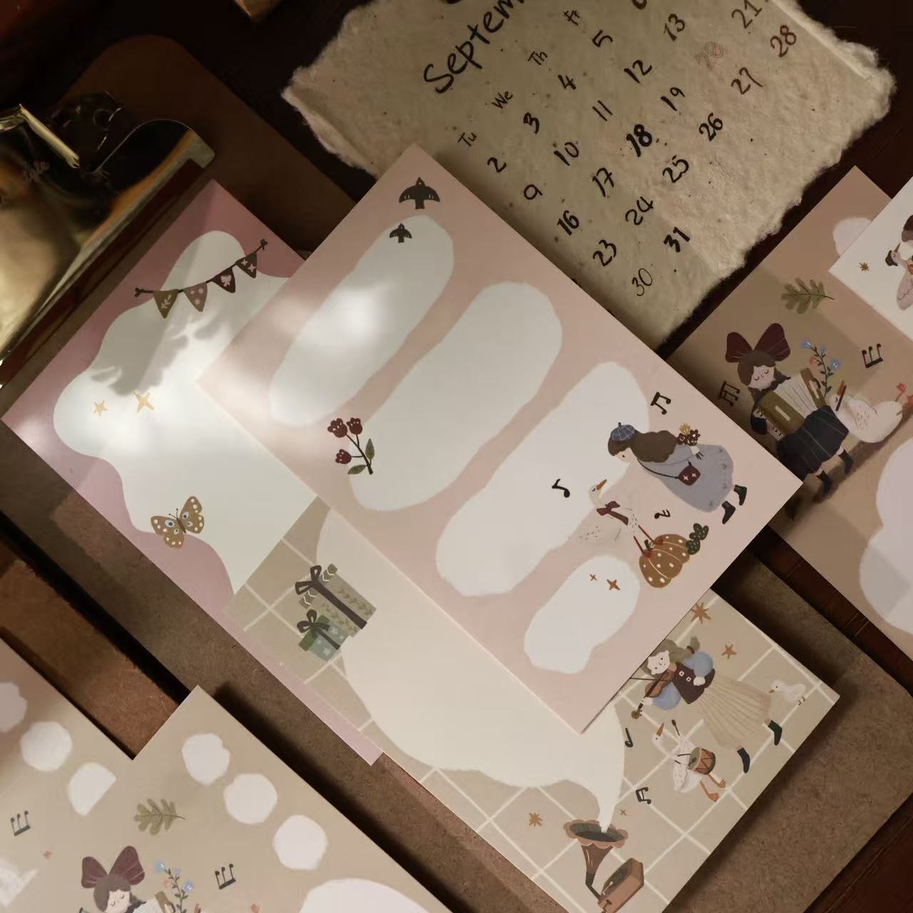 Duck Girl theme light retro M5 series double-sided printing for dual-use sticky notes