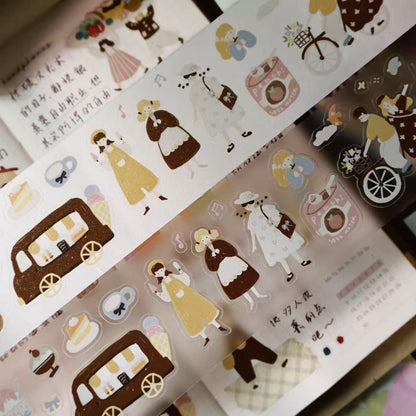 Macaron afternoon Collection Masking Tape | Cute  PET / Washi Tape