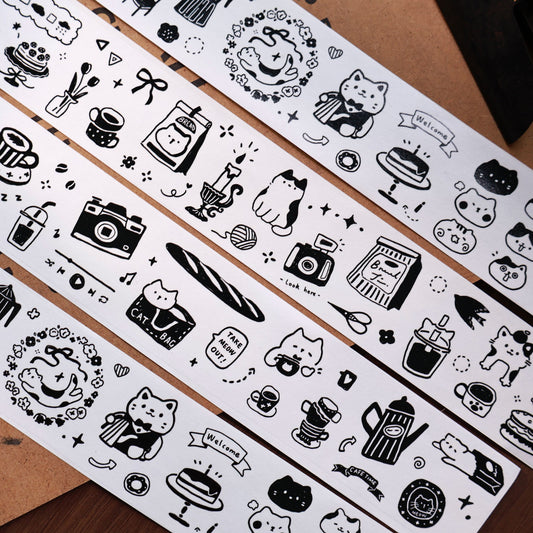 Cat cafe daily life Collection Masking Tape | Cute  PET / Washi Tape
