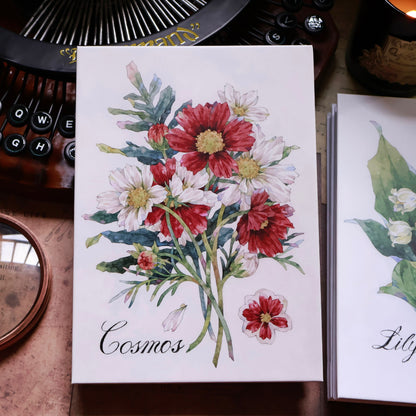 Flowers Notebook organ notebook collage book blank notebook organ book