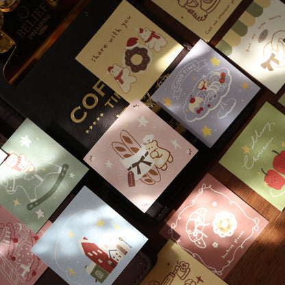 Memories of Time theme light retro handbook sticky notes no glue