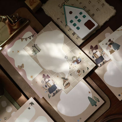 Duck Girl theme light retro M5 series double-sided printing for dual-use sticky notes