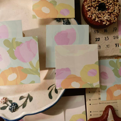 Retro fairy tales and Flower traces theme light retro handbook sticky notes no glue