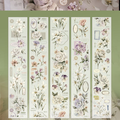 Wind whispers and flowers sleep vintage flower PET and Washi tape