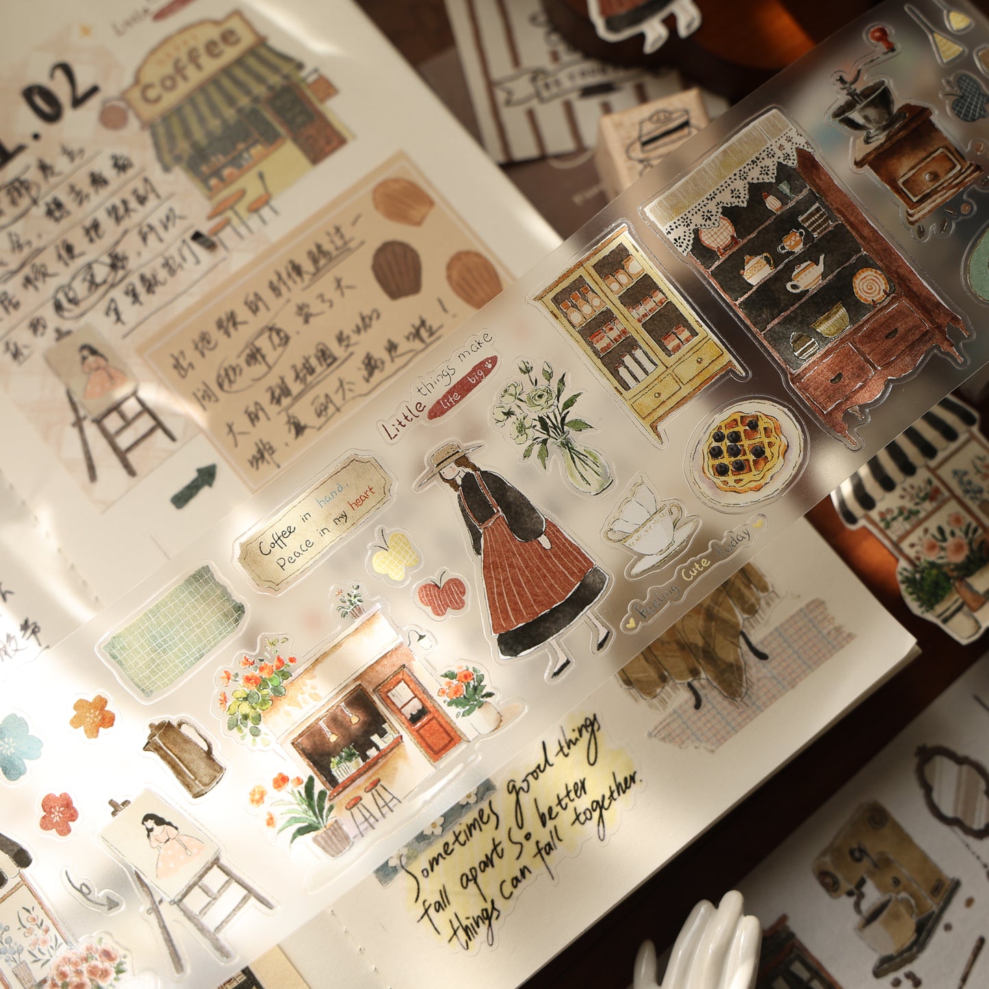 Cream puff tea party Collection Masking Tape | Cute  PET / Washi Tape