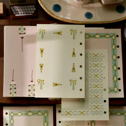 Summer is light and warm theme light retro handbook A7 perforated inner page