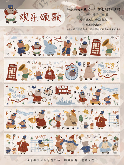 Carols of joy Collection Masking Tape | Cute  PET / Washi Tape