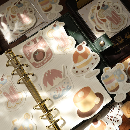 Soft and cute theme light retro handbook sticky notes no glue