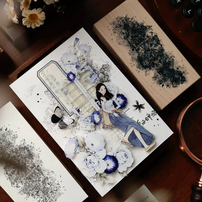 Maple upgraded Basic Big Stamp base Retro Wooden Notebook Rubber Stamp