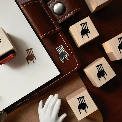 Maple upgraded  Small items Stamp base Retro Wooden Notebook Rubber Stamp