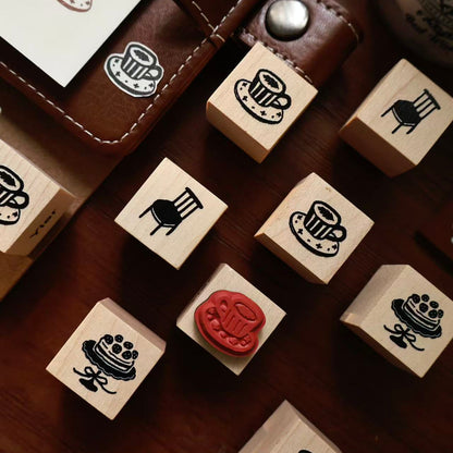 Maple upgraded  Small items Stamp base Retro Wooden Notebook Rubber Stamp