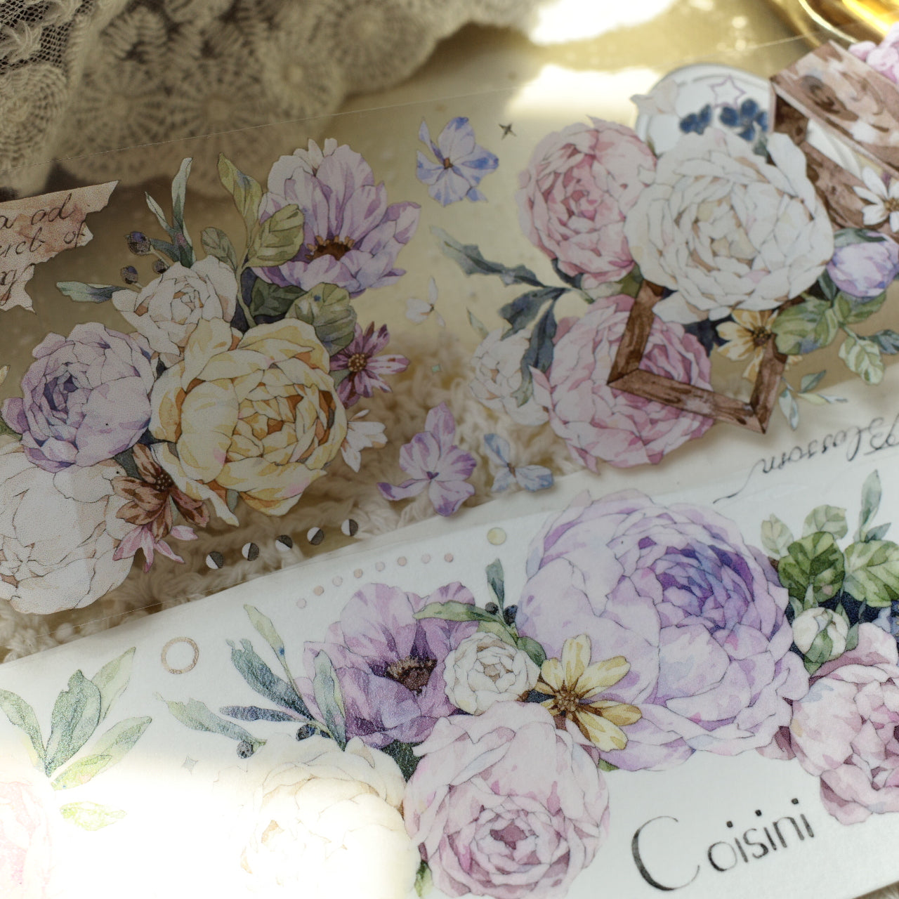 Quotes from Four Seasons vintage flower PET and Washi tape