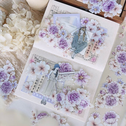 Evening Mountain Purple Rose PET Washi Tape
