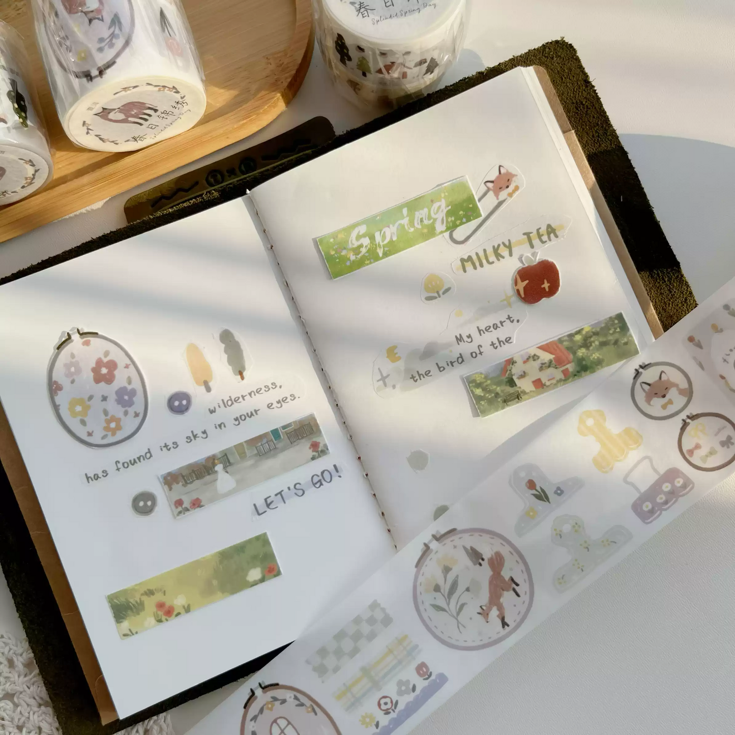 Splendid spring day cute light retro  PET washi tape