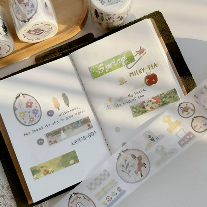 Splendid spring day cute light retro  PET washi tape