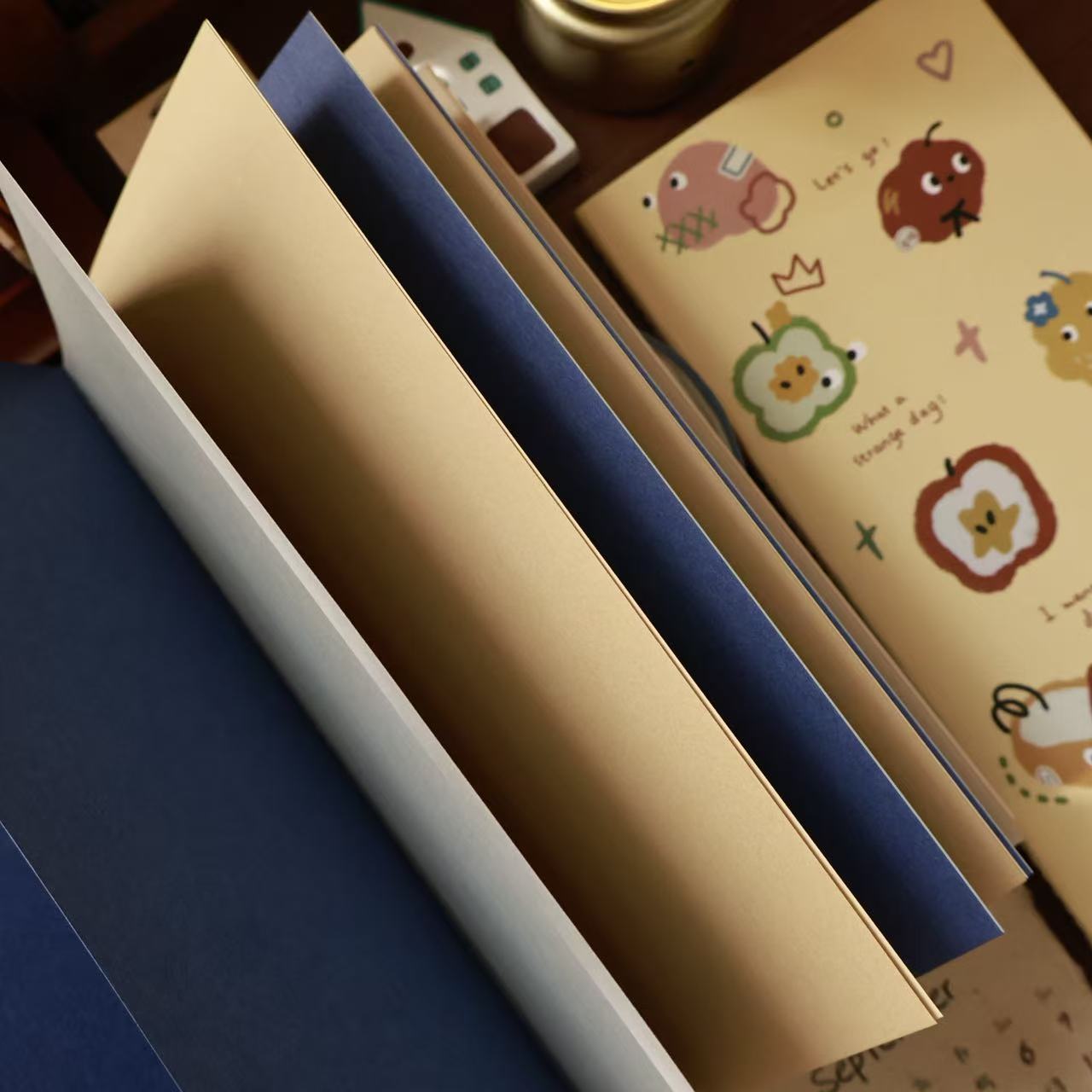 Flash sand/colored TN notebook Retro Striped Book Notebook Journal notebook collage book blank notebook