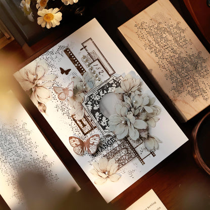 Maple upgraded Basic Big Stamp base Retro Wooden Notebook Rubber Stamp