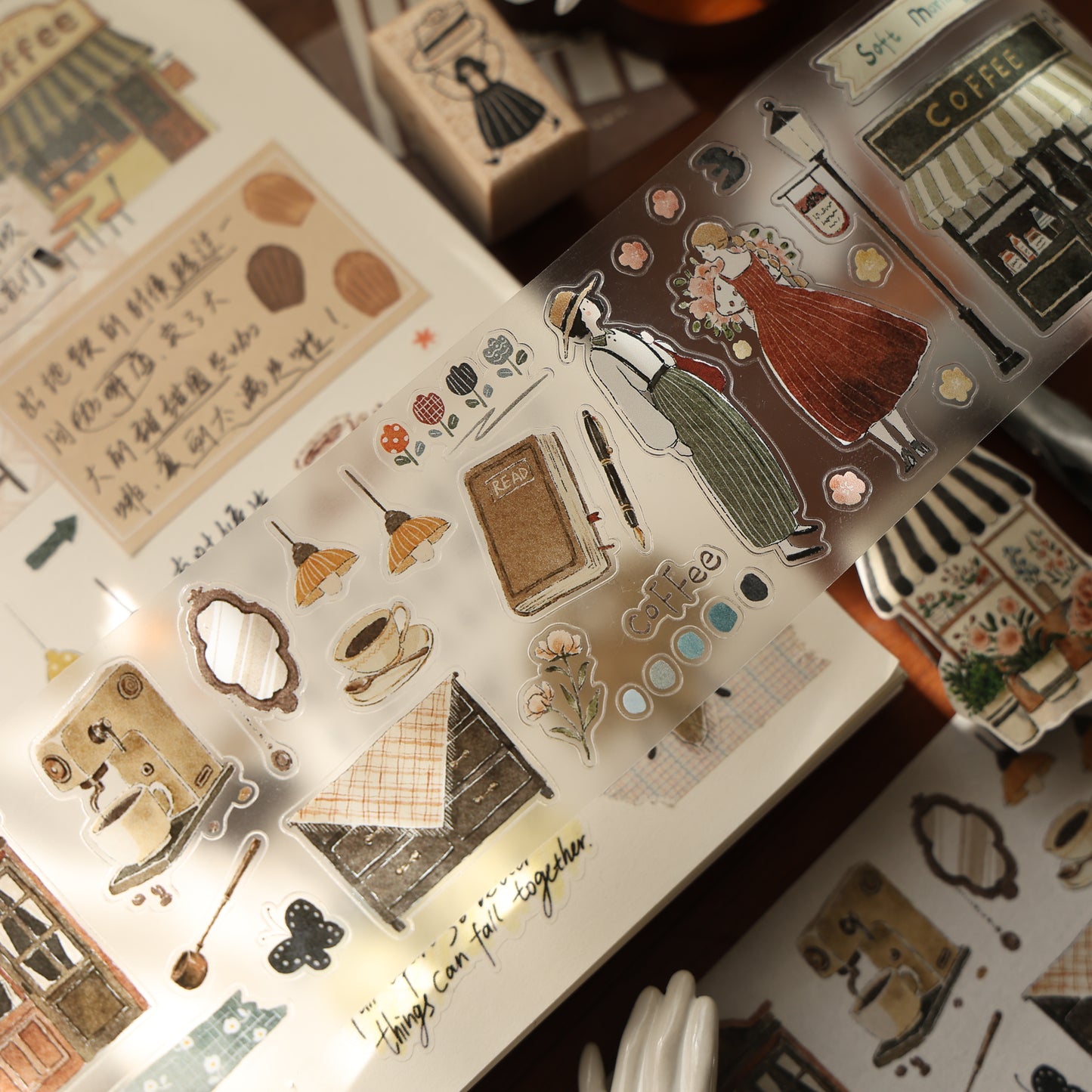 Cream puff tea party Collection Masking Tape | Cute  PET / Washi Tape