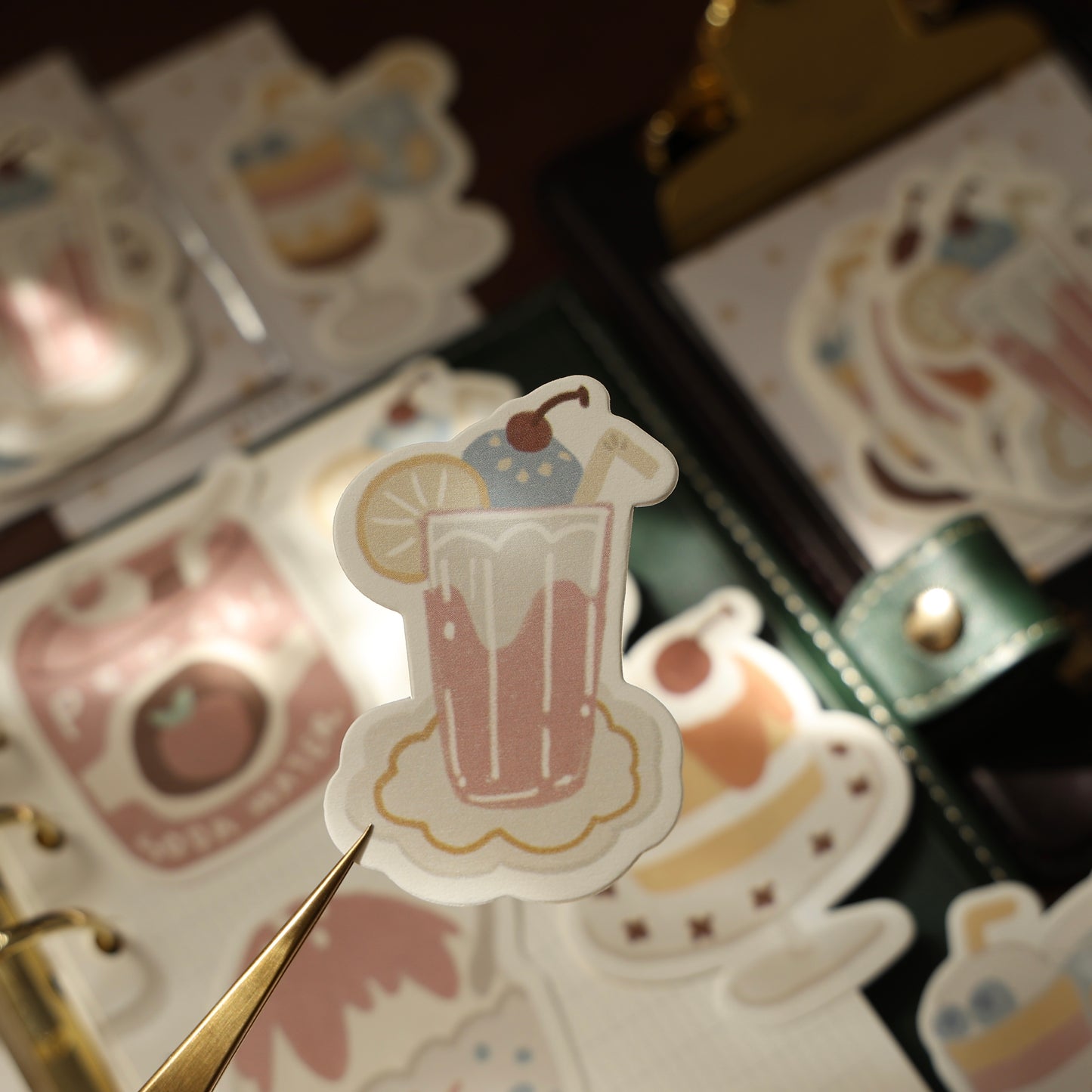 Soft and cute theme light retro handbook sticky notes no glue