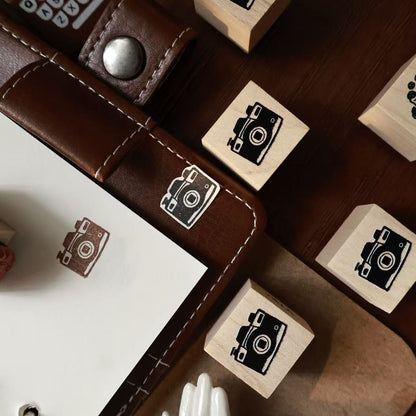 Maple upgraded  Small items Stamp base Retro Wooden Notebook Rubber Stamp