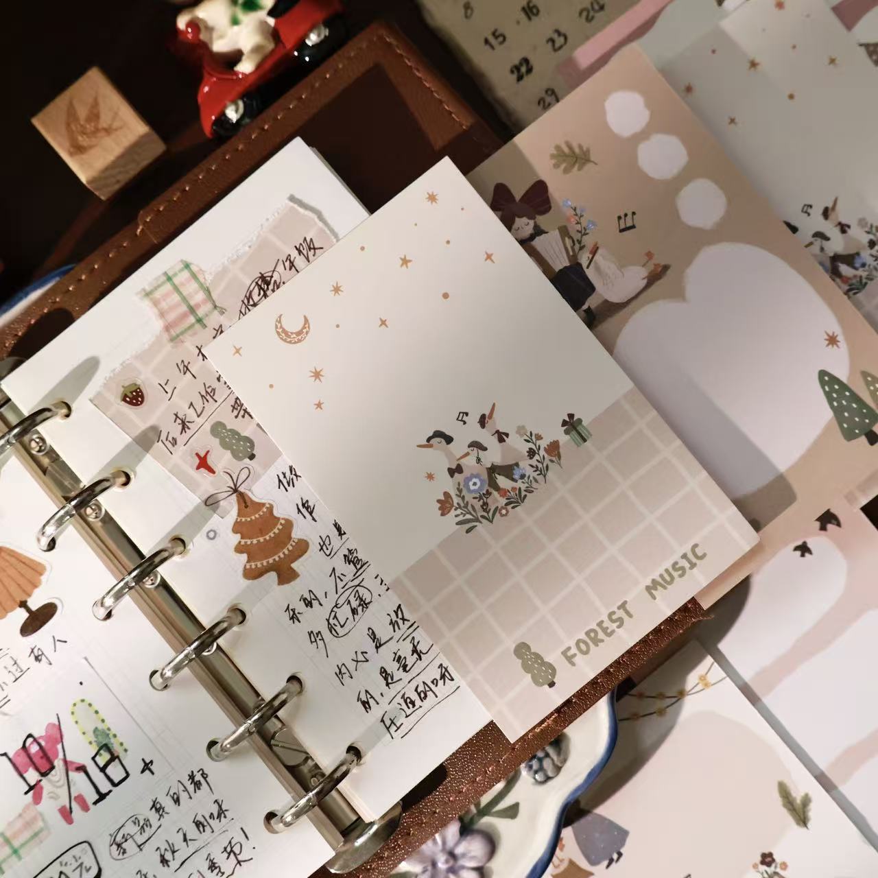 Duck Girl theme light retro M5 series double-sided printing for dual-use sticky notes