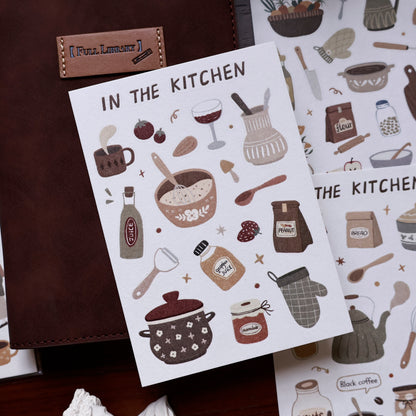 In the kitchen cut die stickers and paper stickers