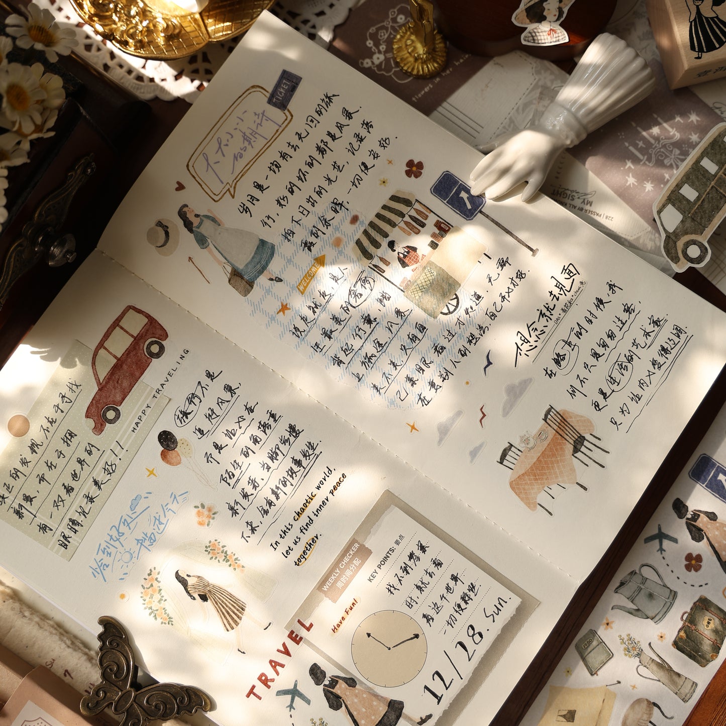 Travel diary Collection Masking Tape | Cute  PET / Washi Tape