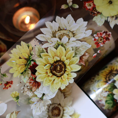 Golden wheat field vintage flower PET and Washi tape