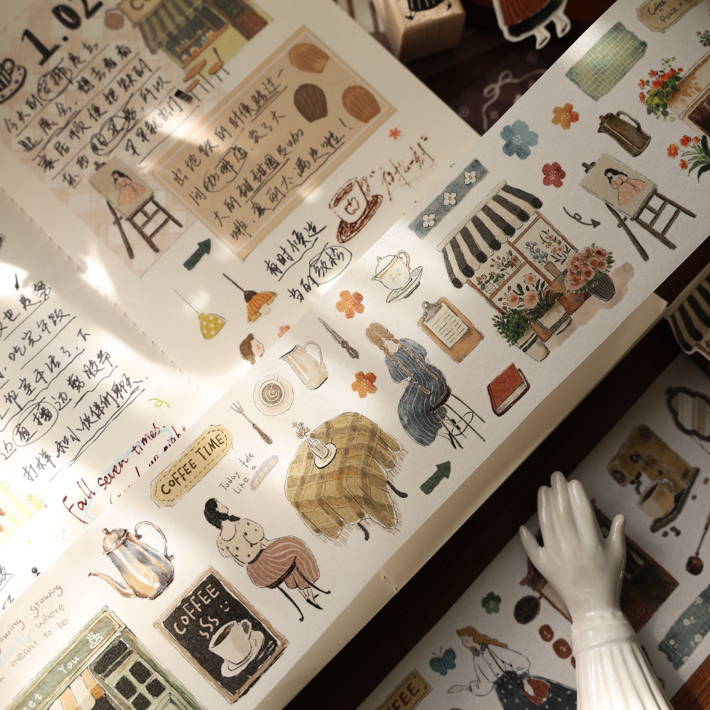 Cream puff tea party Collection Masking Tape | Cute  PET / Washi Tape