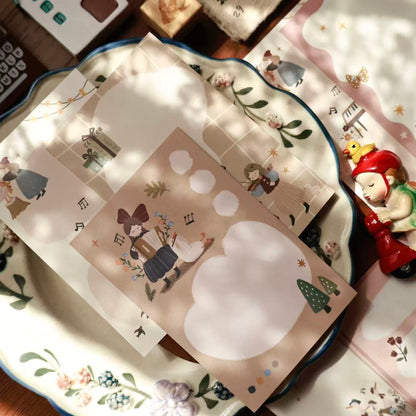 Duck Girl theme light retro M5 series double-sided printing for dual-use sticky notes