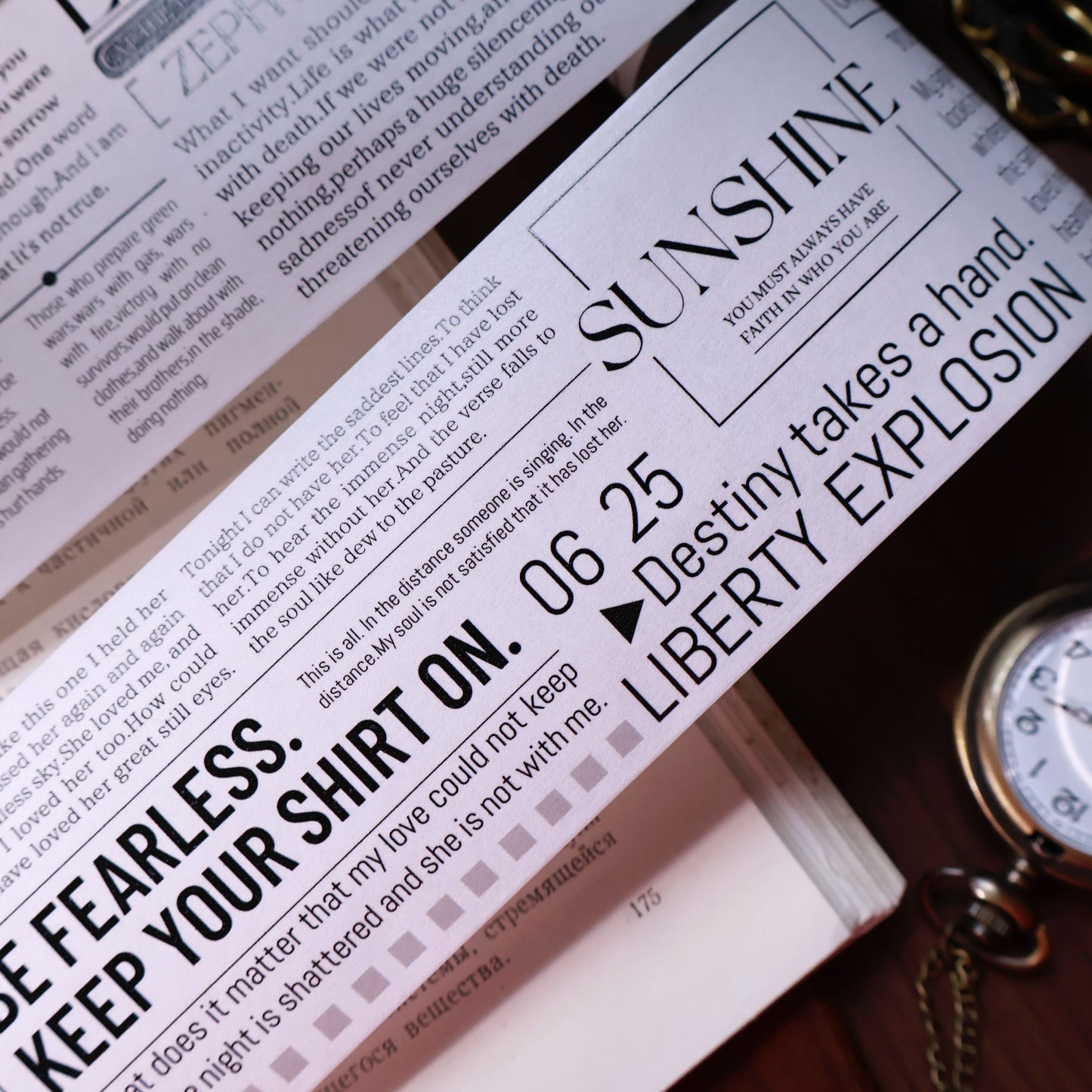 Magazine Notes Light retro base tape handbook material PET washi tape