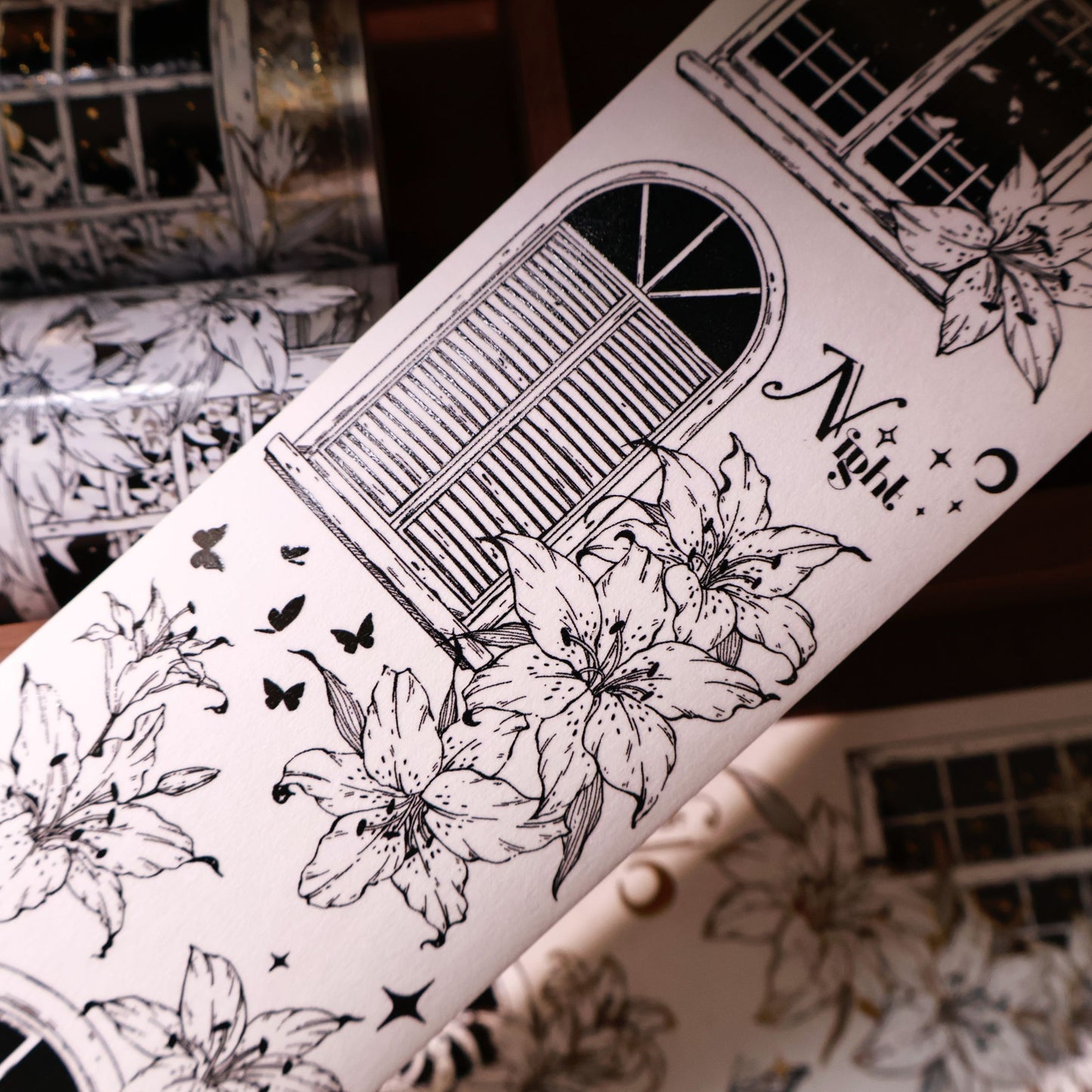 The lily window vintage flower PET and Washi tape