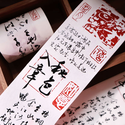 Quotes from Four Seasons Light retro base tape handbook material PET washi die-cutting tape