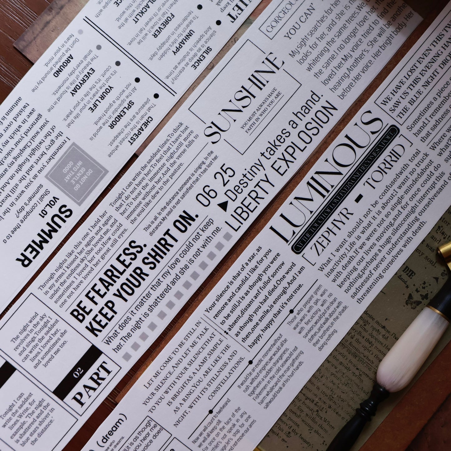 Magazine Notes Light retro base tape handbook material PET washi tape