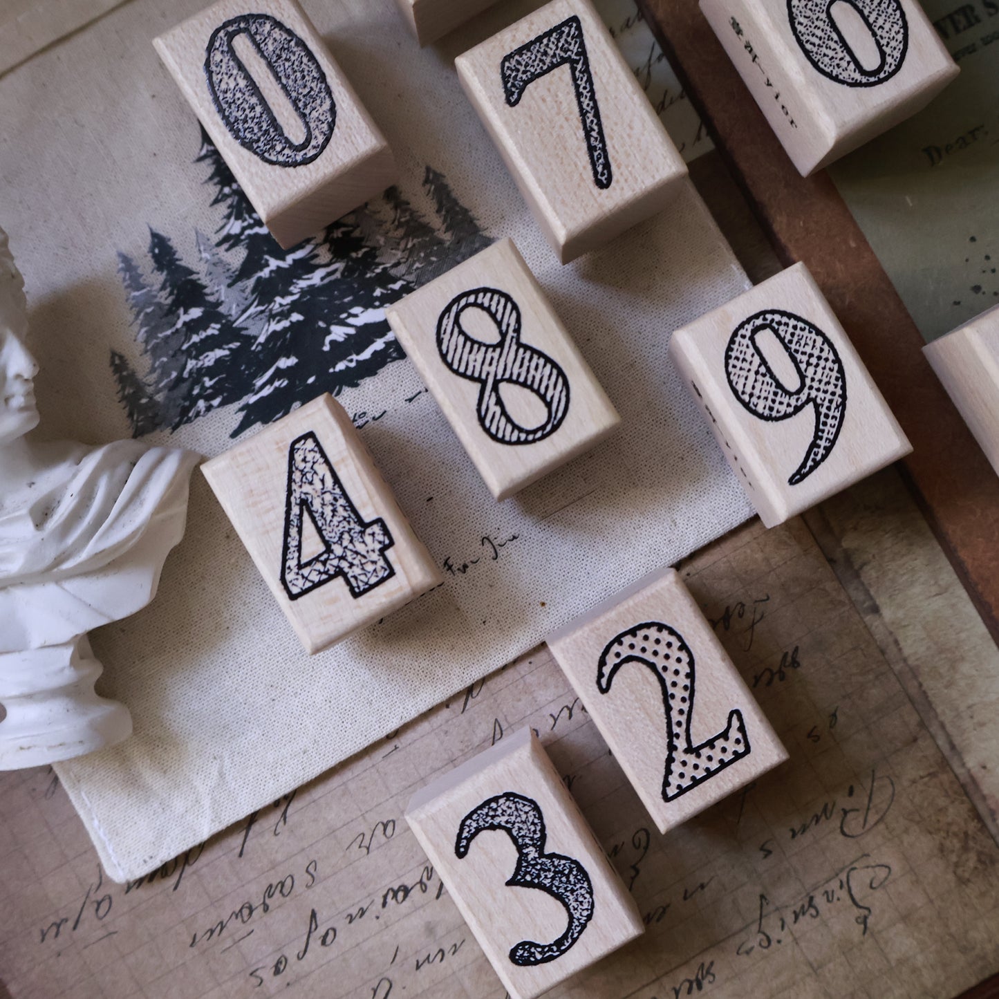 Maple upgraded  Basic digital Stamp base Retro Wooden Notebook Rubber Stamp
