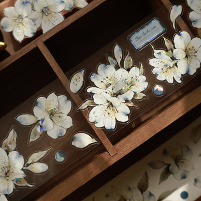 Lanyu No. 6 vintage flower PET and Washi tape