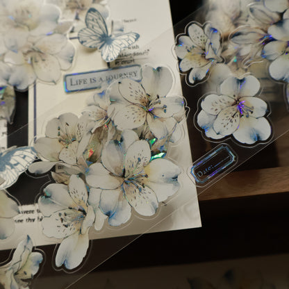 Lanyu No. 6 vintage flower PET and Washi tape