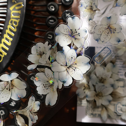 Lanyu No. 6 vintage flower PET and Washi tape