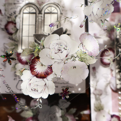 Open the window see flowers vintage flower PET and Washi tape