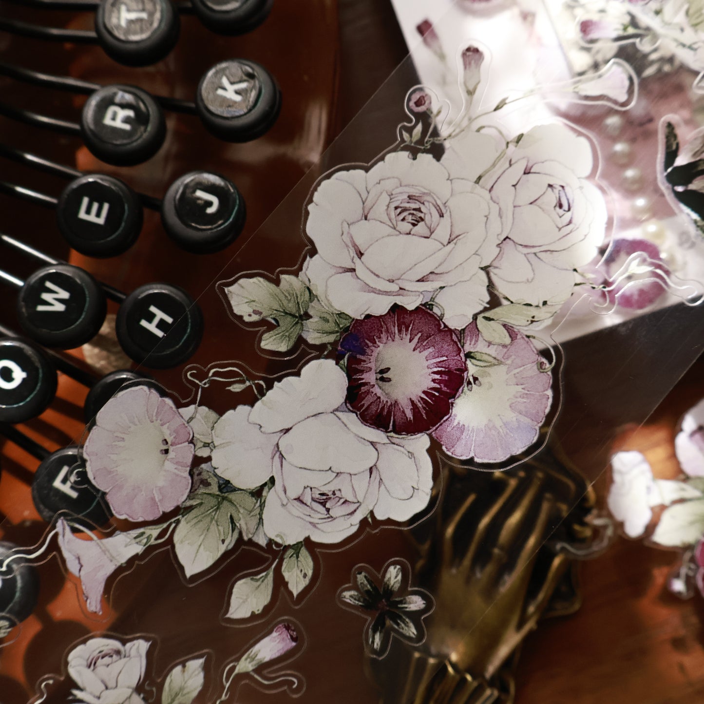 Open the window see flowers vintage flower PET and Washi tape