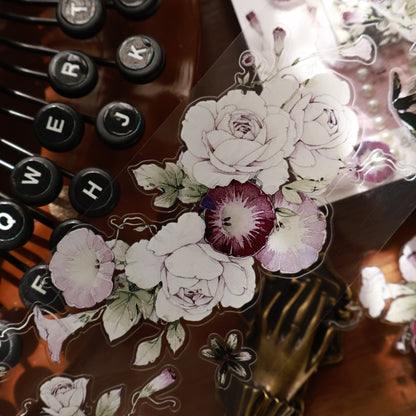 Open the window see flowers vintage flower PET and Washi tape