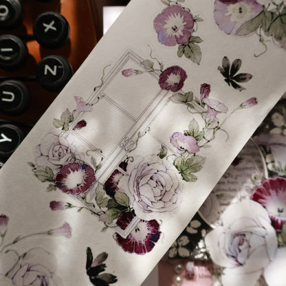 Open the window see flowers vintage flower PET and Washi tape