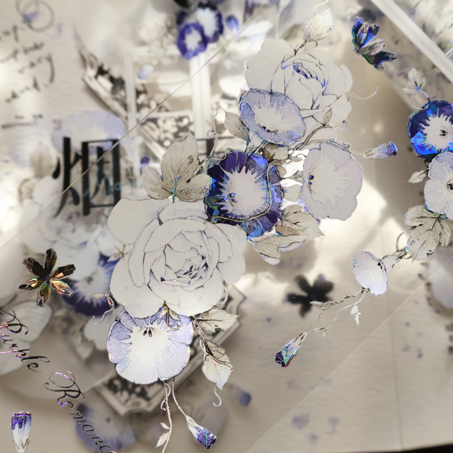 Open the window see flowers vintage flower PET and Washi tape